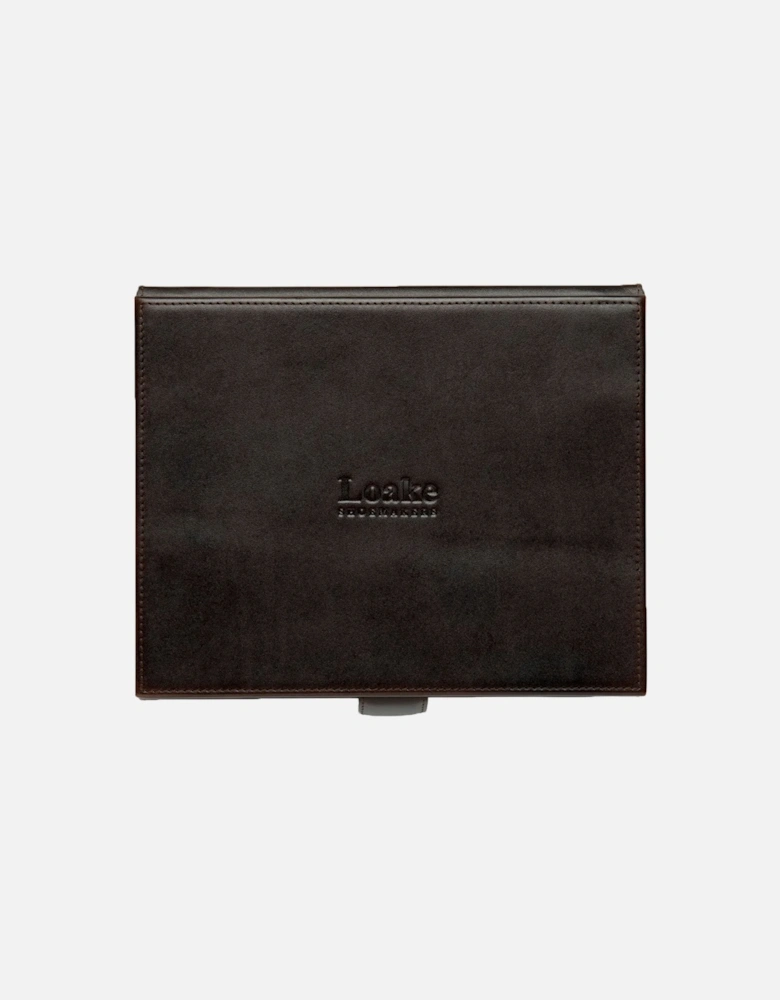 Small Leather Luxury Valet Box Brown