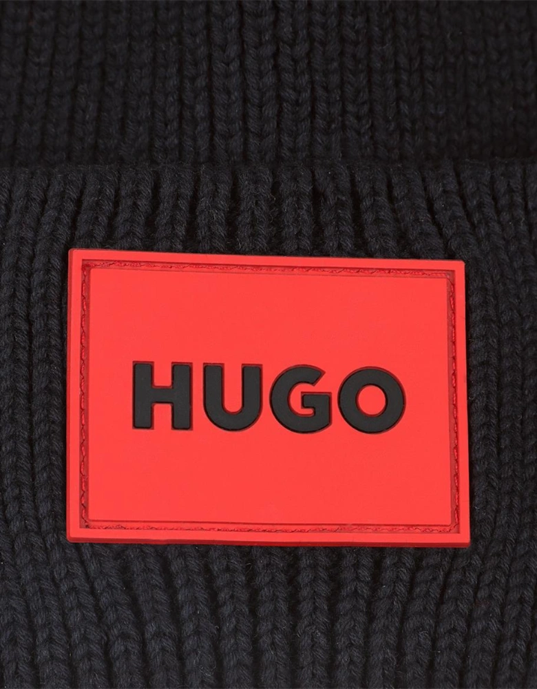 HUGO BLACK PULL ON HAT/BEANIE G00561