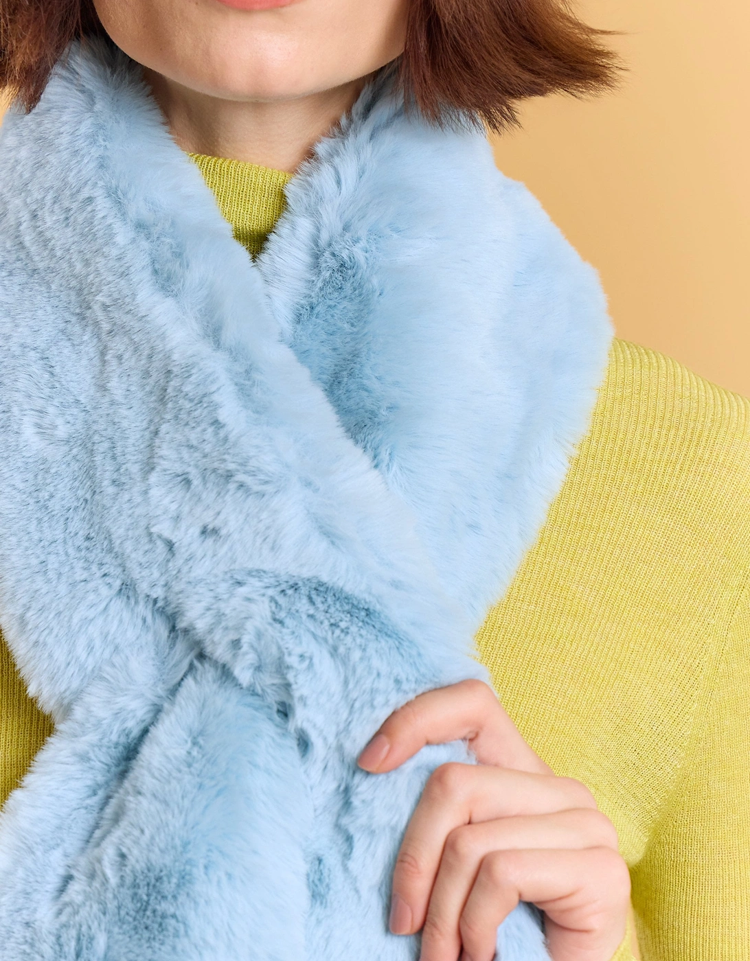 Baby Blue Faux Fur Scarf, 3 of 2