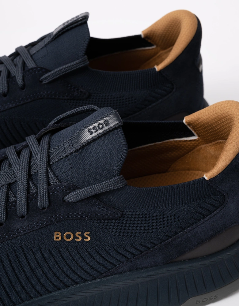 BOSS Orange TTNM EVO Mens Trainers with Knitted Uppers - Open Blue 475