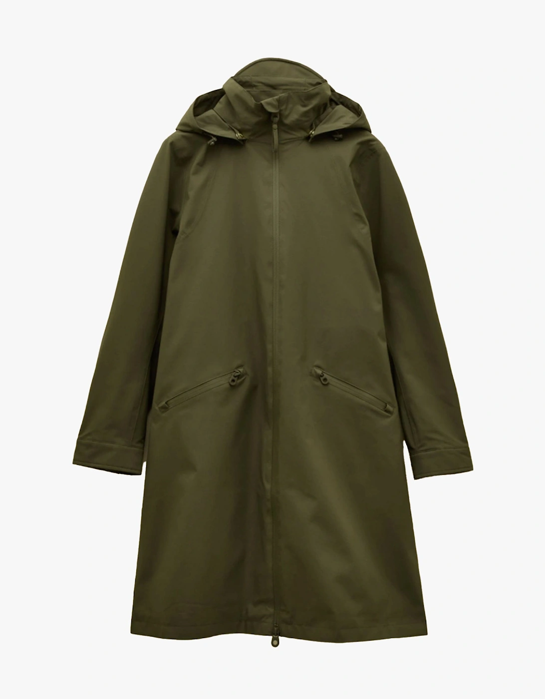 RAINAWAY Womens Lightweight Waterproof Longline Raincoat with Hood Green, 7 of 6