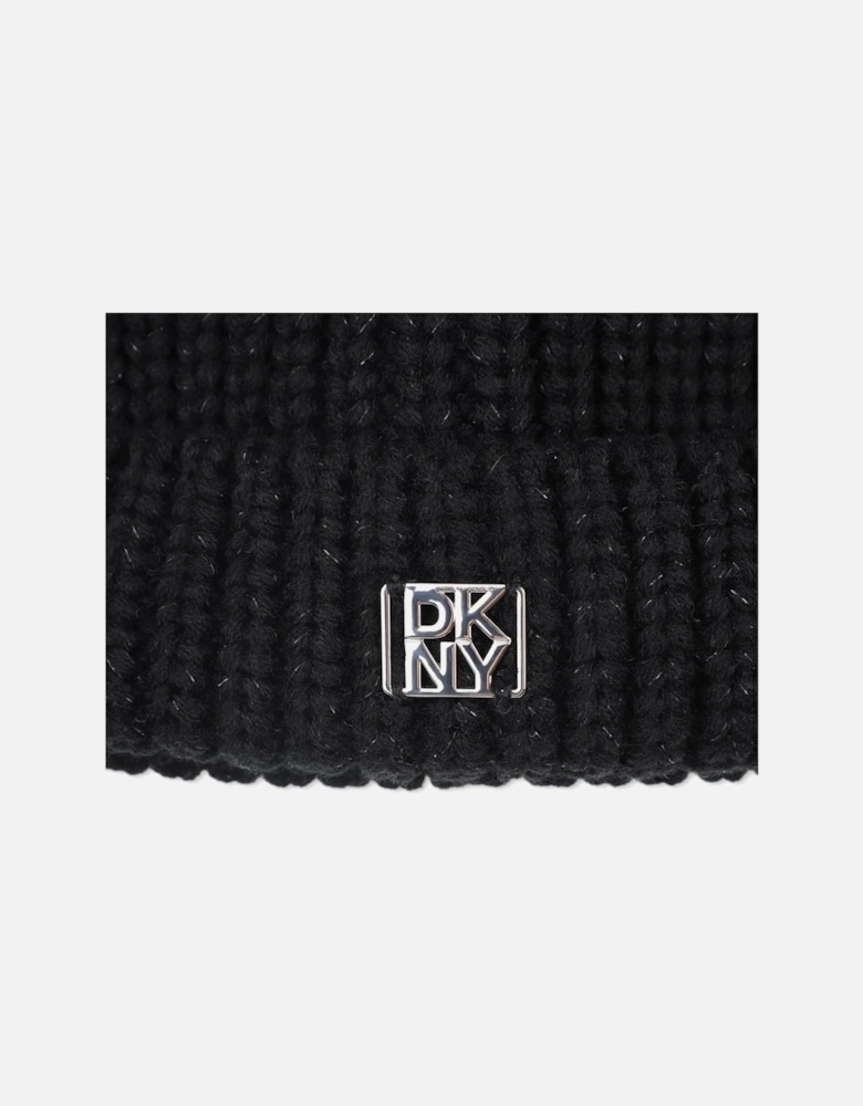 BLACK PULL ON BEANIE D62471