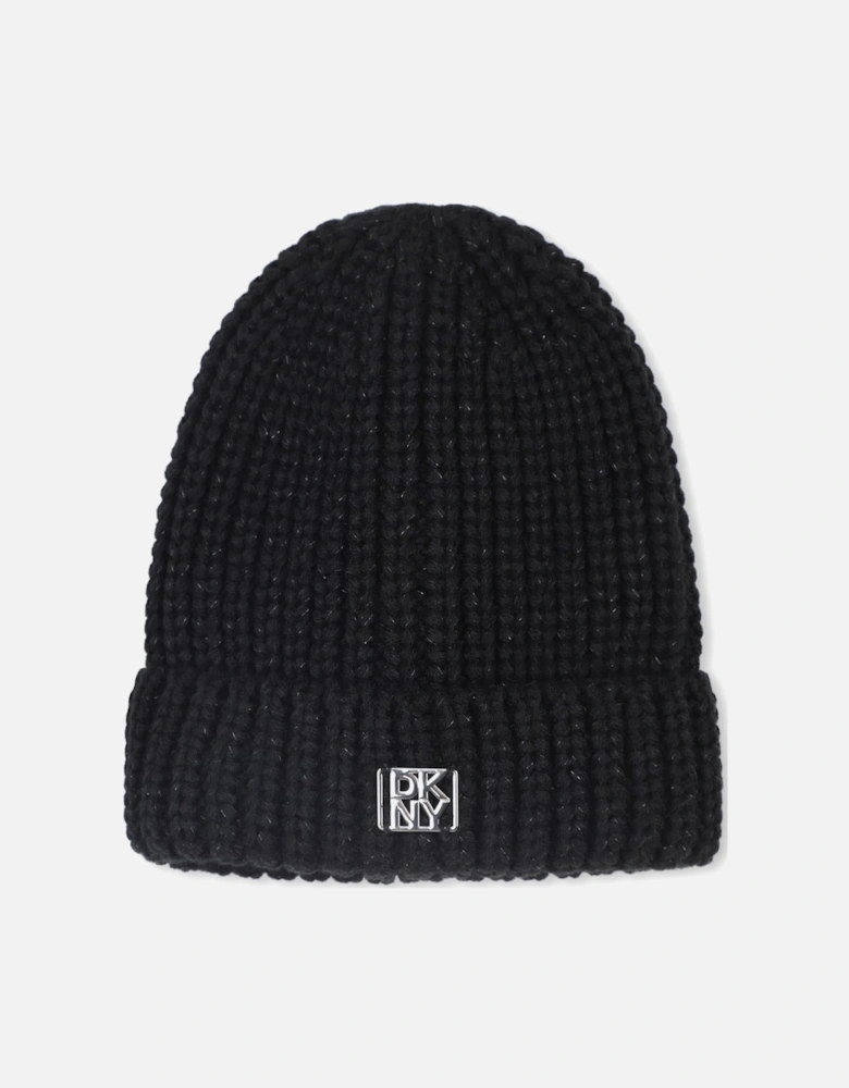 BLACK PULL ON BEANIE D62471