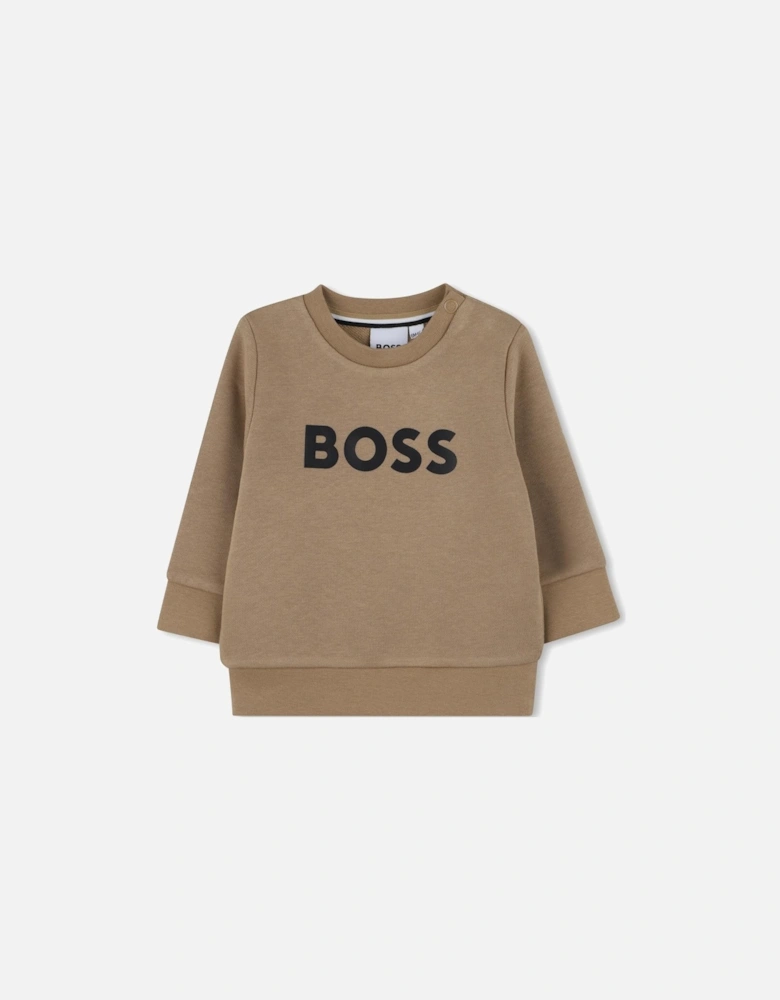 BOSS BEIGE BABY/TODDLER SWEATSHIRT J52458