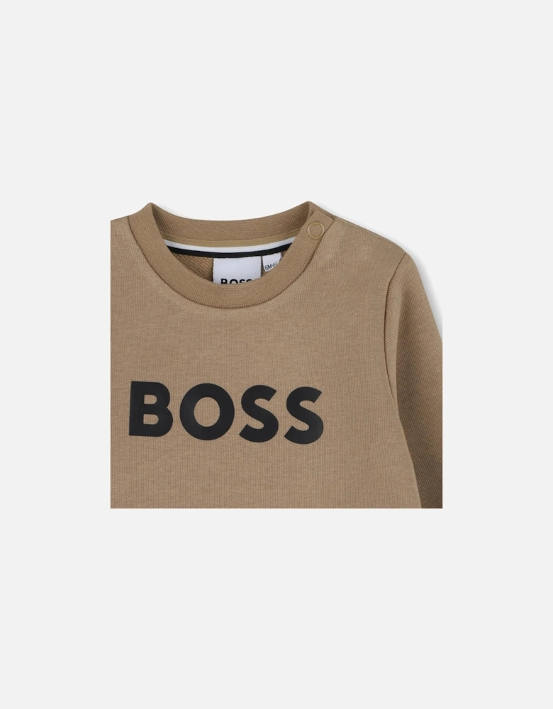 BOSS BEIGE BABY/TODDLER SWEATSHIRT J52458