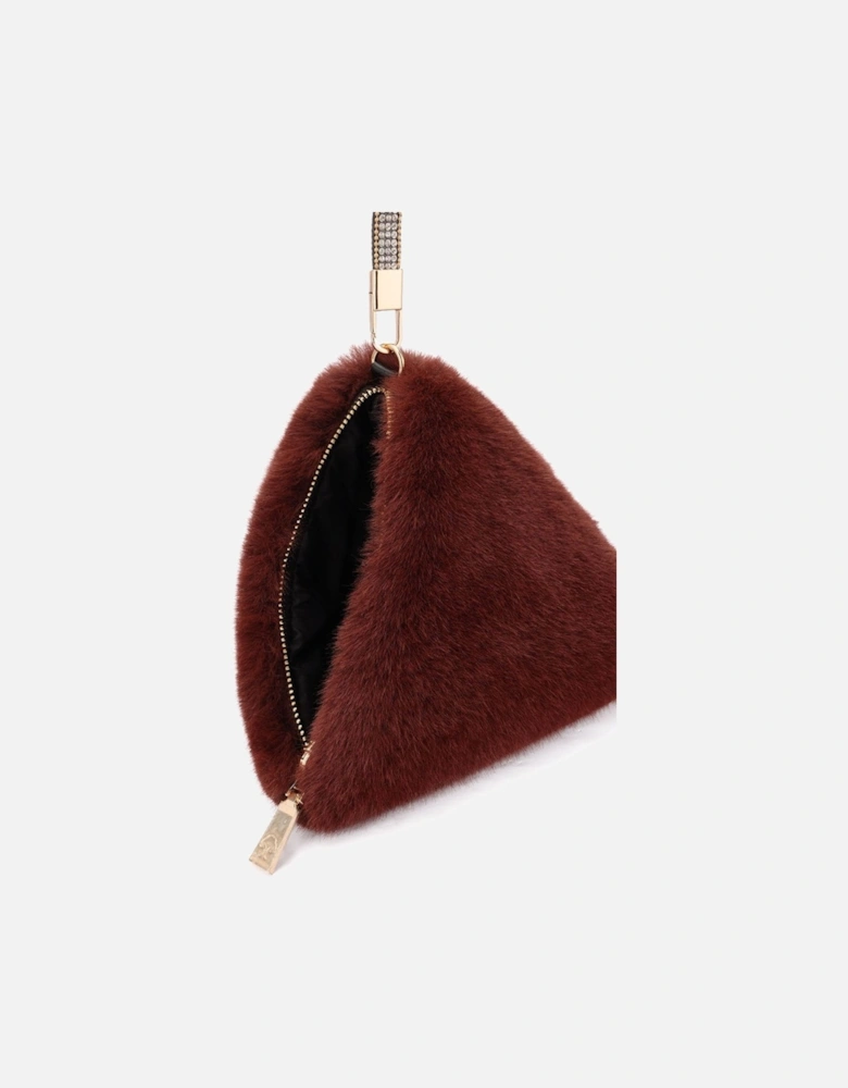 Pyramid Faux Fur Bag