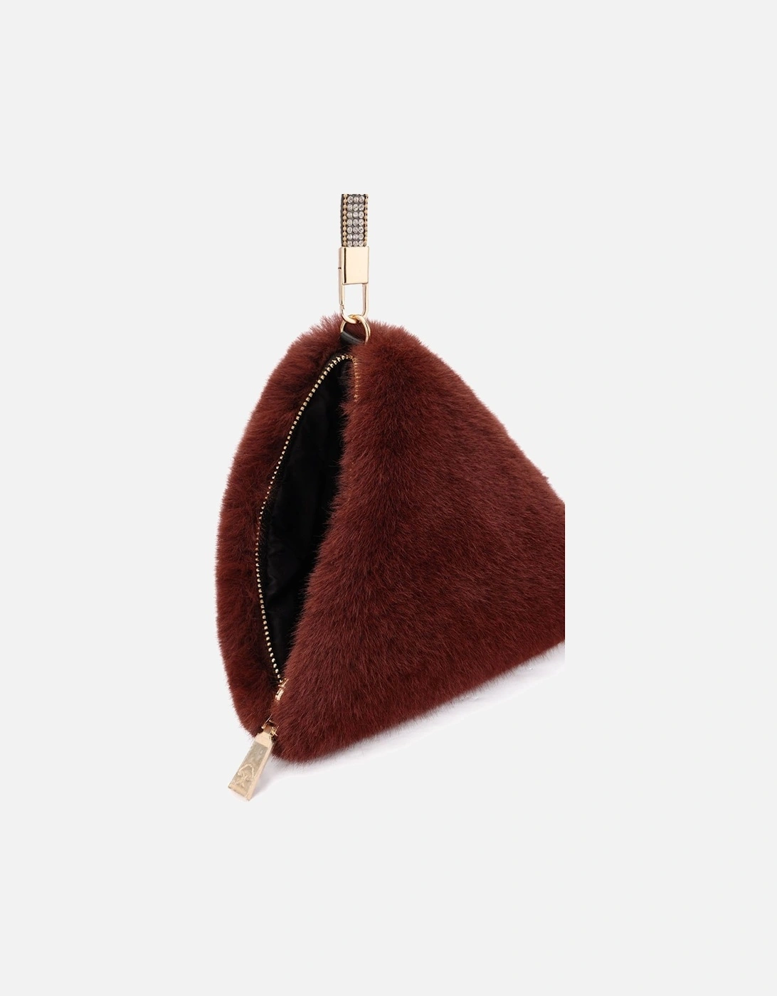 Pyramid Faux Fur Bag