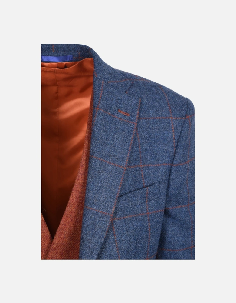 Jacket and Waistcoat Blue/Orange Check