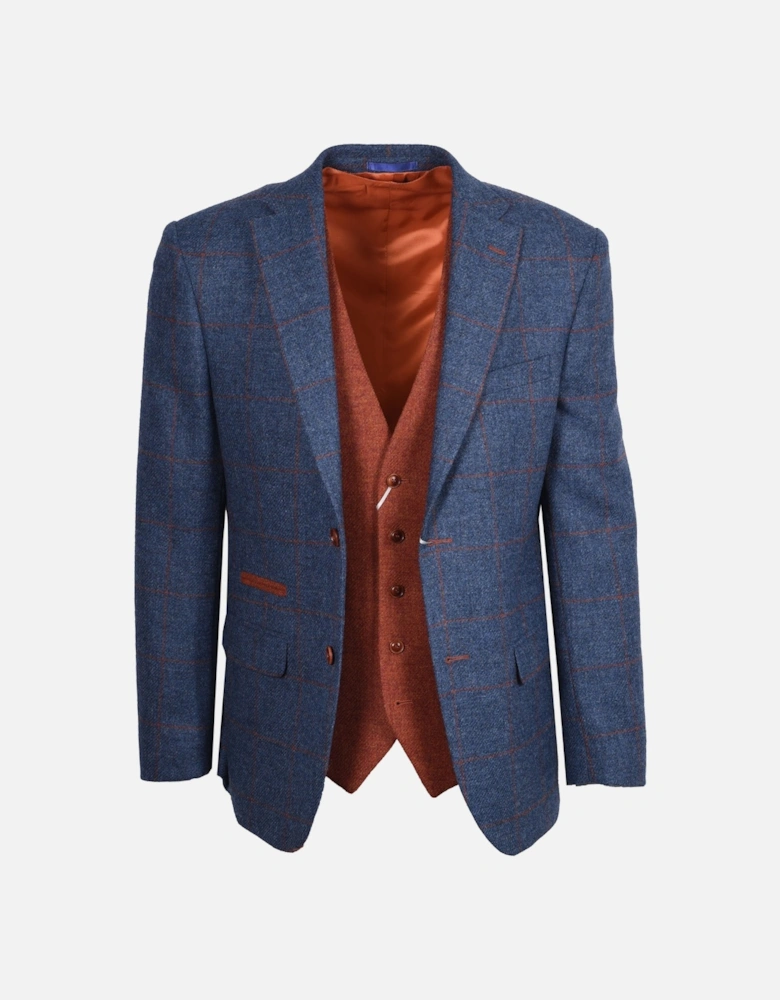 Jacket and Waistcoat Blue/Orange Check