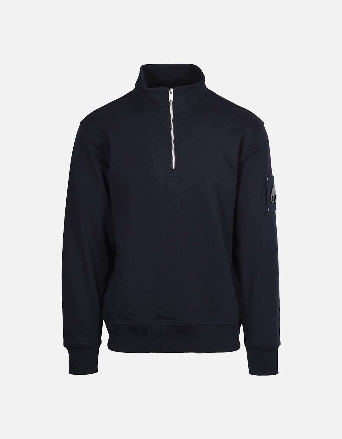 Hartsfield Half Zip Sweatshirt Navy, 6 of 5