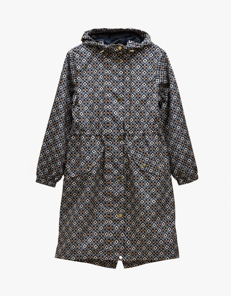 Holkham Womens Waterproof Packable Raincoat With Hood Navy