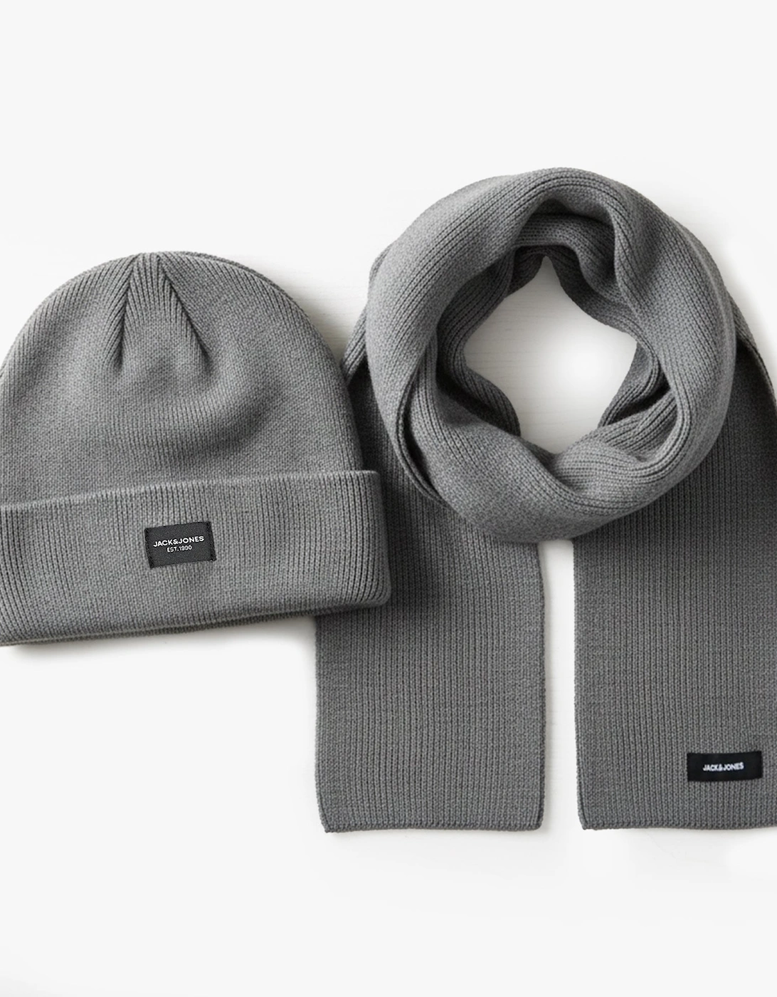 DNA Mens Hat & Scarf Grey Melange, 6 of 5