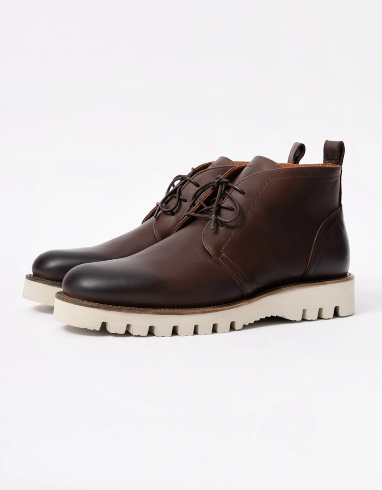 Fatima Mens Chukka Boots - Dark Brown