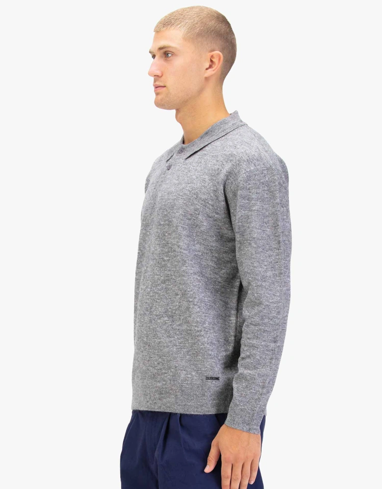 Kingsbridge Long Sleeve Polo Shirt - Mid Mrl Grey