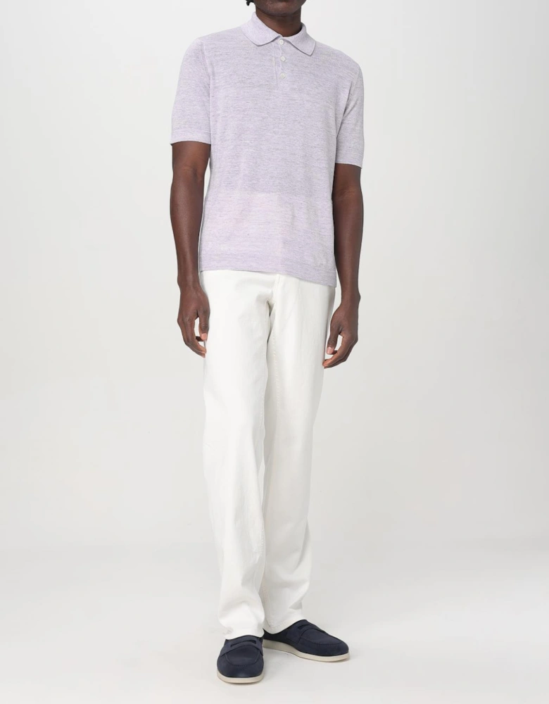 Lightweight Linen Silk Polo Shirt