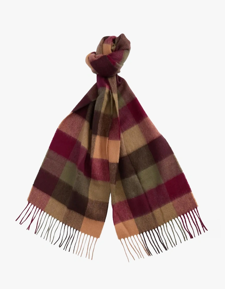 LAMBSWOOL TATTERSALL Scarf Unisex Adults Tawny Port