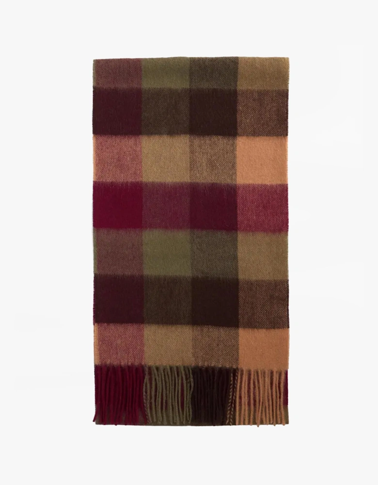 LAMBSWOOL TATTERSALL Scarf Unisex Adults Tawny Port