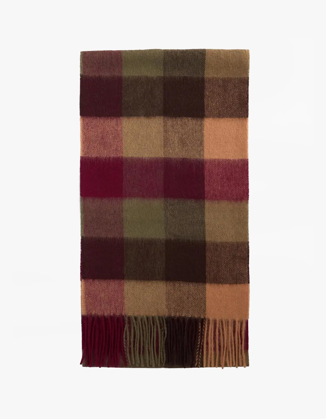 LAMBSWOOL TATTERSALL Scarf Unisex Adults Tawny Port