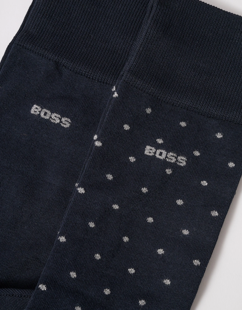 BOSS Orange 2-Pack Mens Socks Gift Set - Dark Blue 403