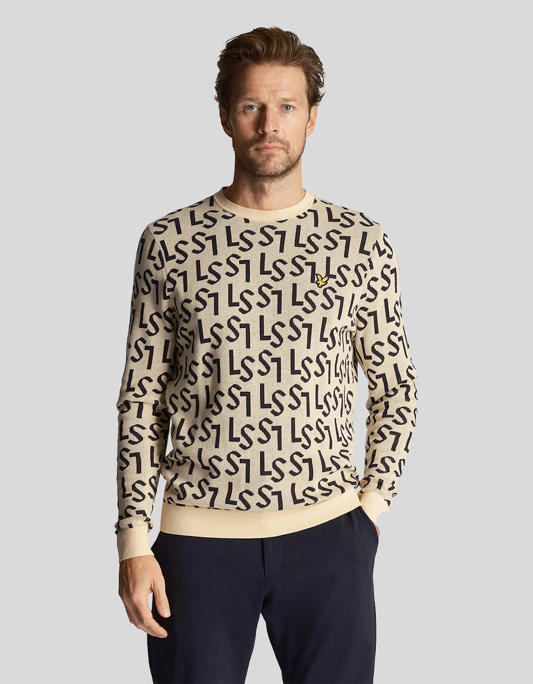 Golf Monogram Knitted Crew Neck Jumper, 6 of 5