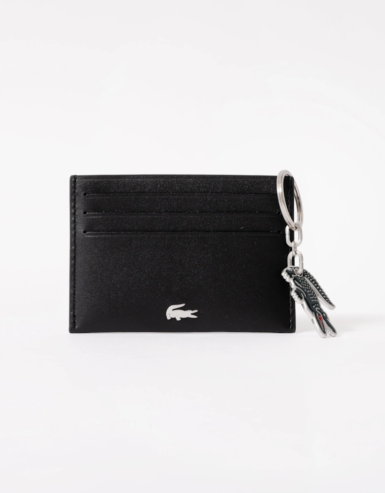 Credit Card Holder And Key Ring Gift Box - Noir KR Croc Sinope R66