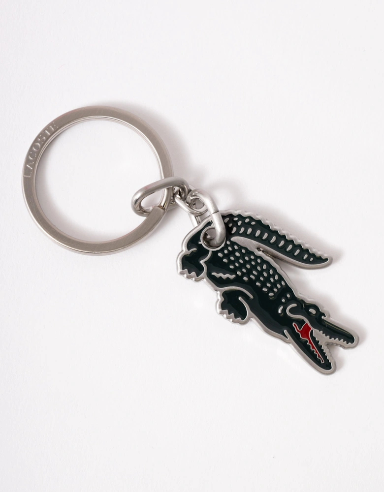 Credit Card Holder And Key Ring Gift Box - Noir KR Croc Sinope R66