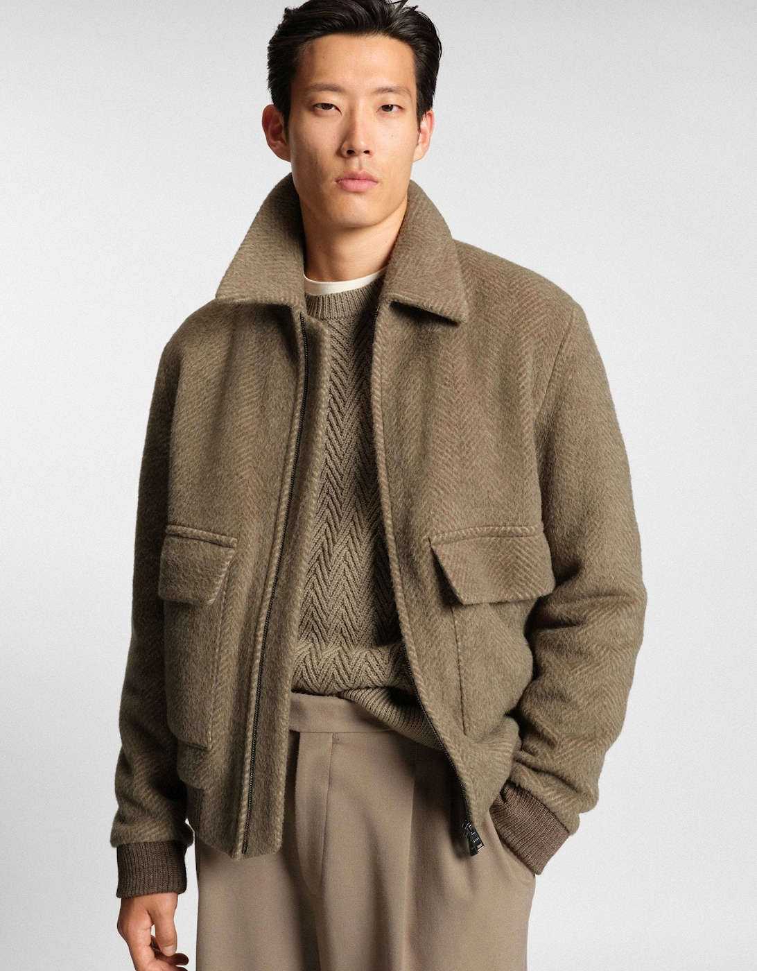 BOSS Black H-Charly-254 Coat 245 Open Brown