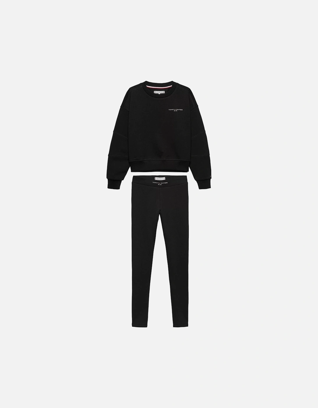 GIRLS BLACK LEGGINGS SET KG09007, 2 of 1