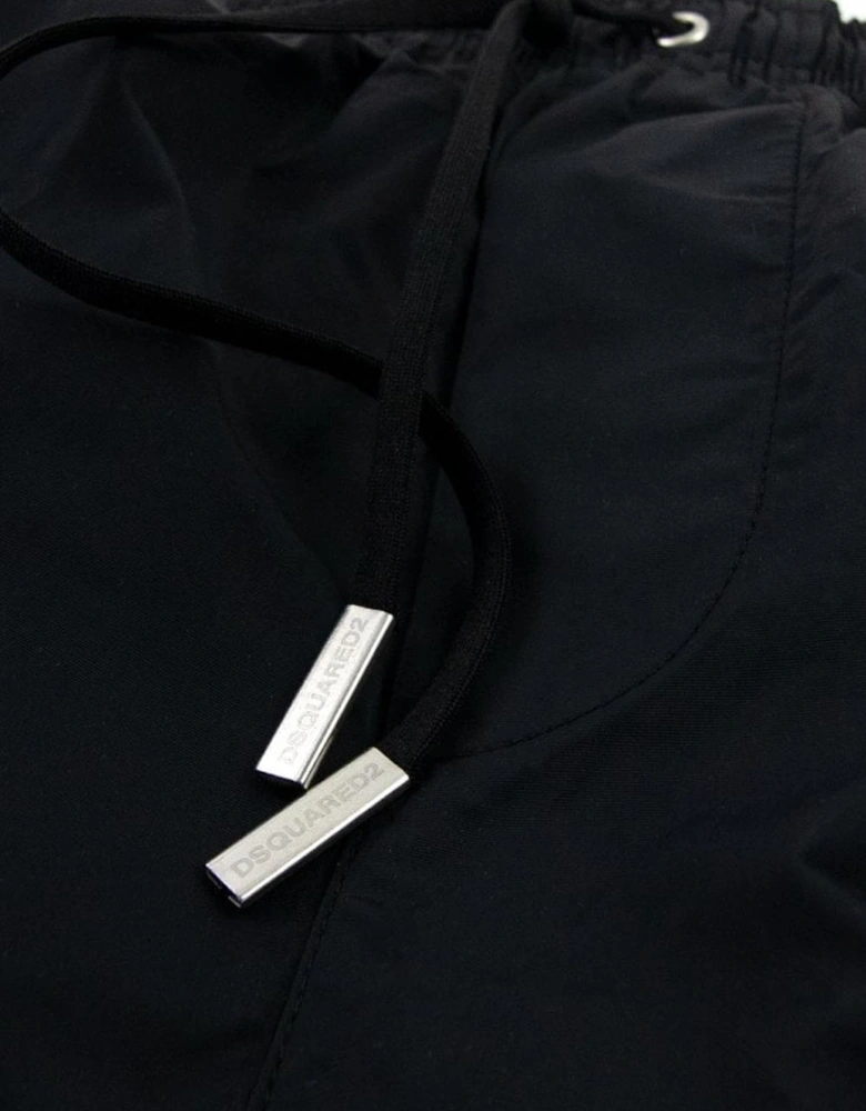 Red Icon Logo Swim Shorts in Black