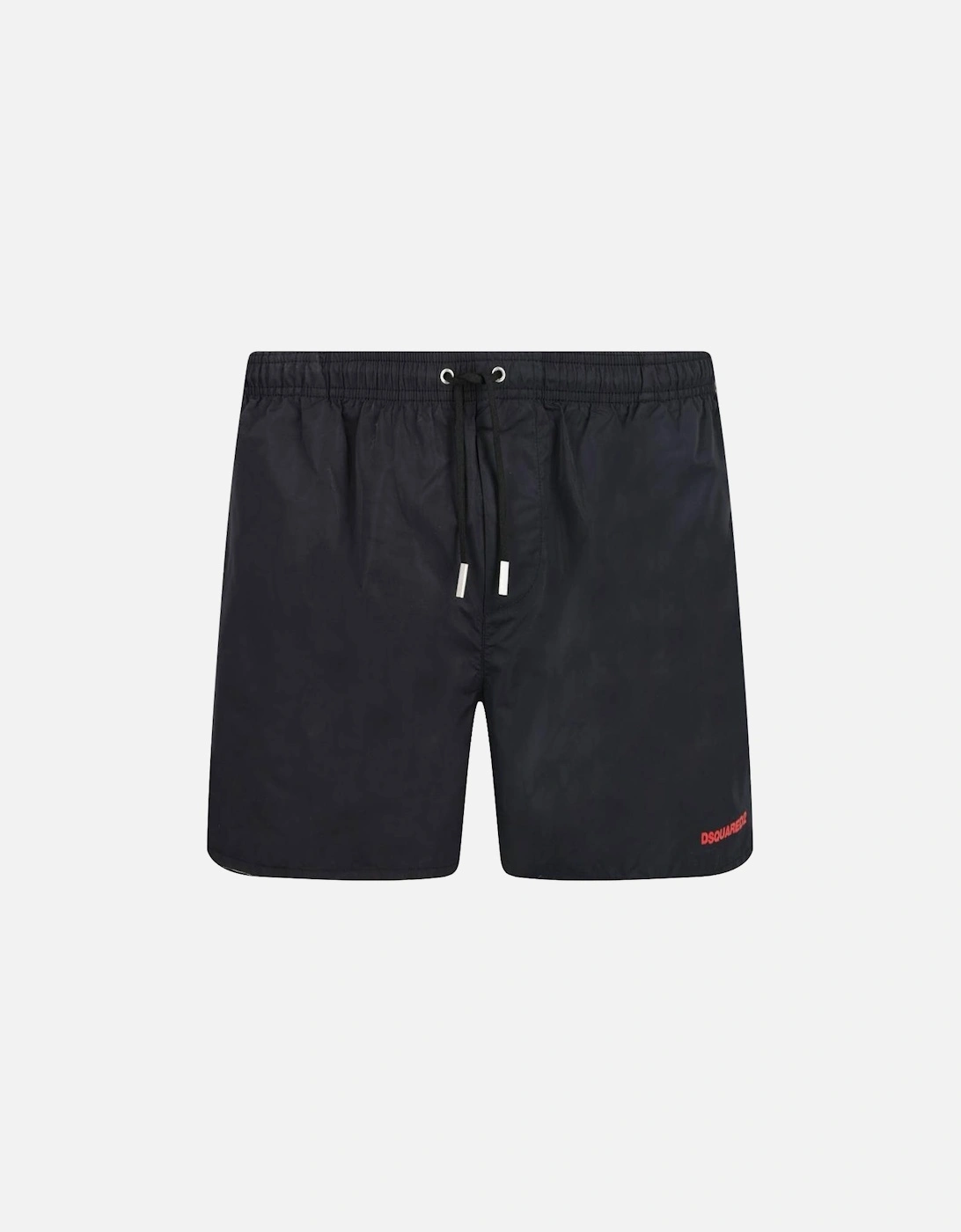 Red Icon Logo Swim Shorts in Black, 5 of 4