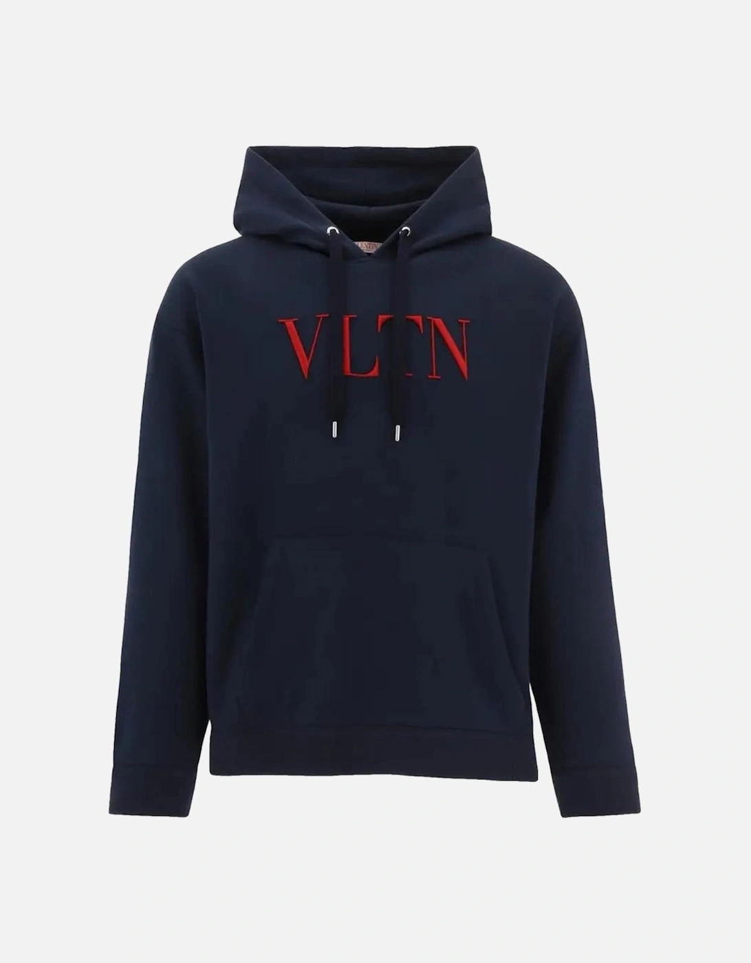 Embroidered VLTN Hoodie in Marine Blue, 4 of 3