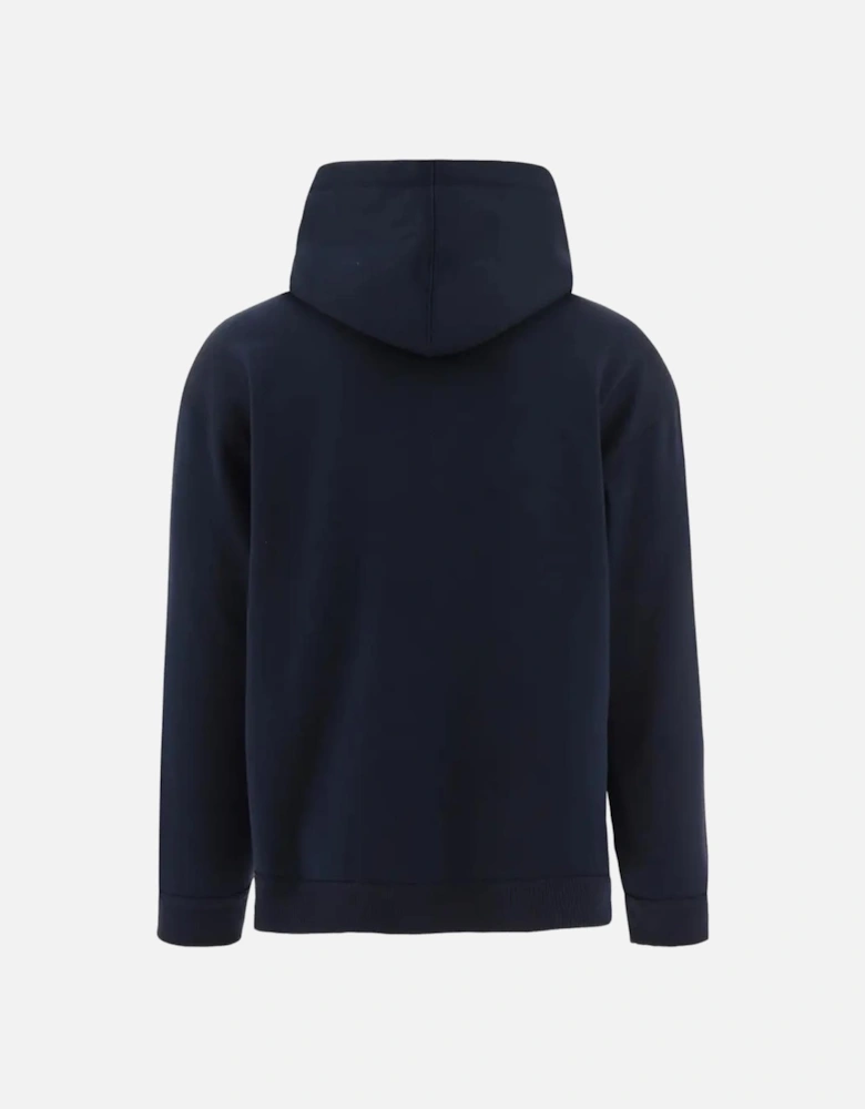 Embroidered VLTN Hoodie in Marine Blue