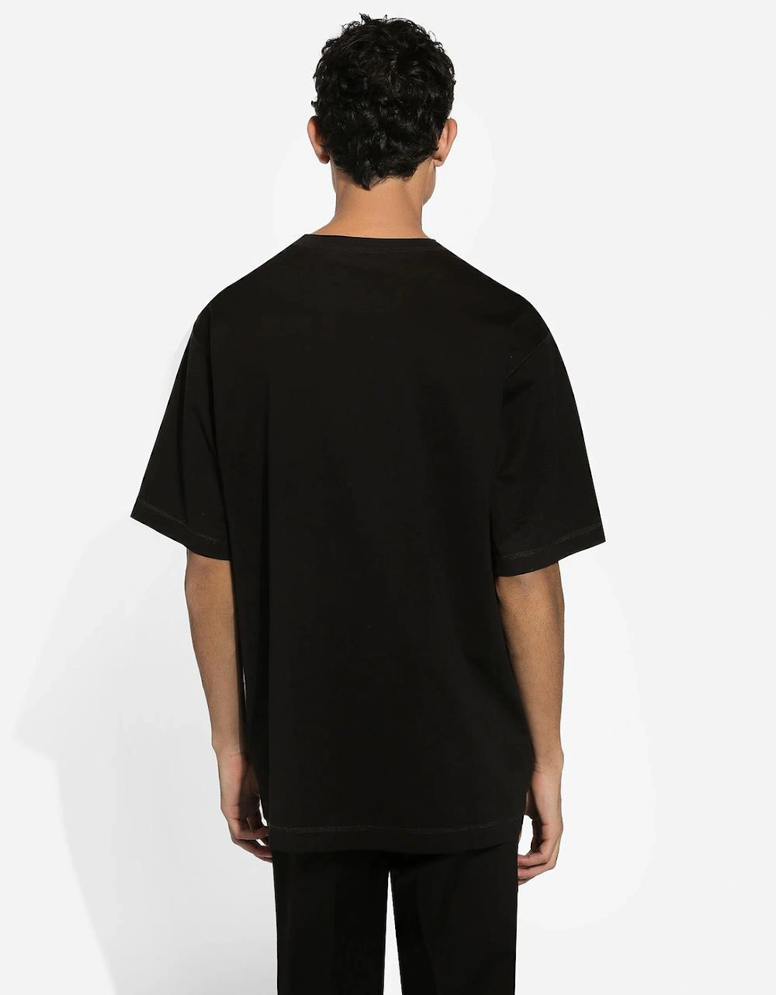 Black Logo Detail T-Shirt in Black