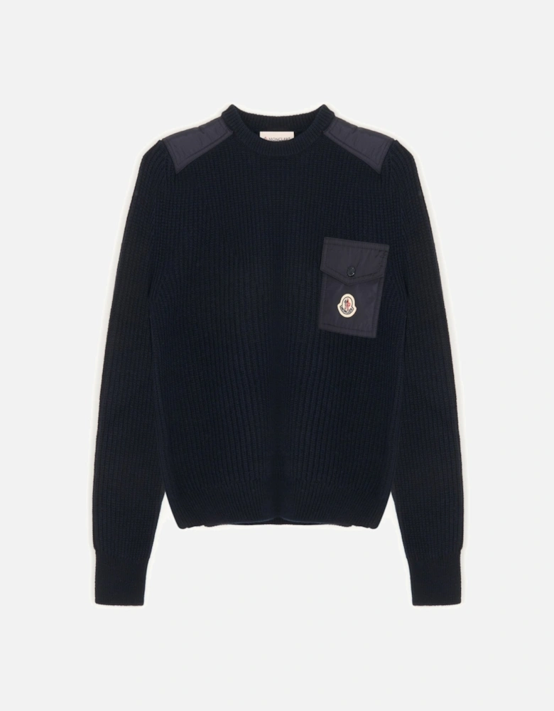 Kids Pocket Detail Sweater Navy
