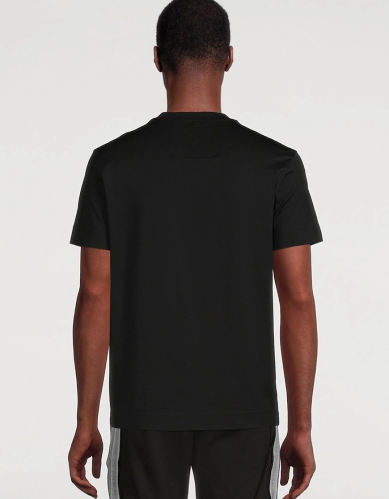 Tag Effect Slim Fit T-Shirt in Black