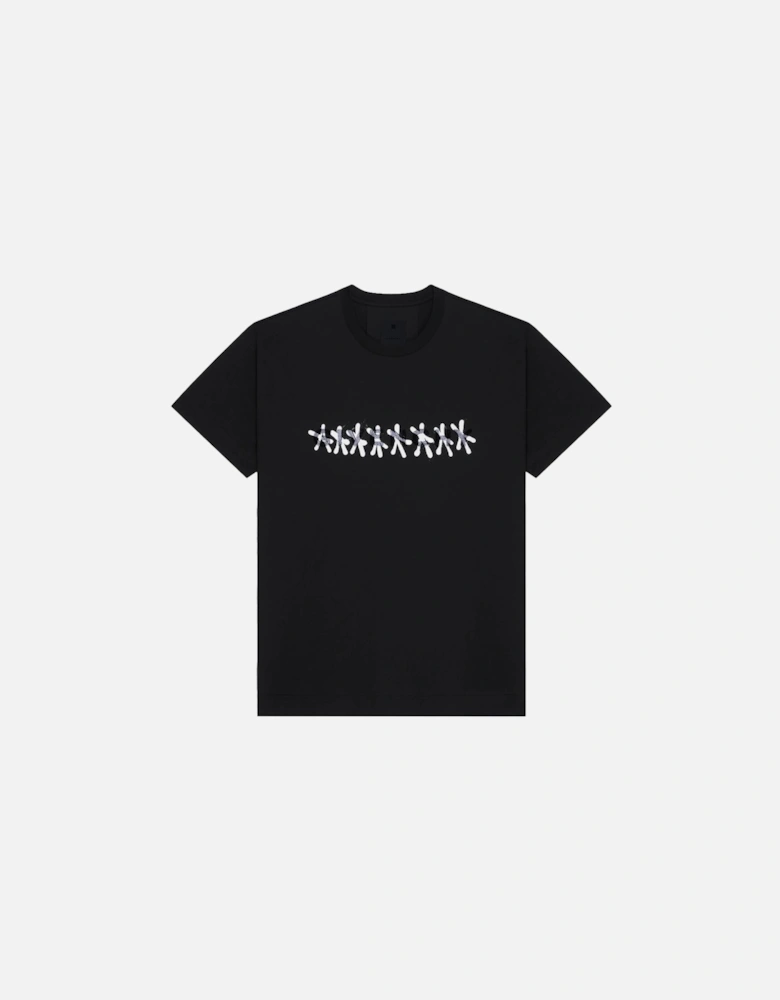 Tag Effect Slim Fit T-Shirt in Black