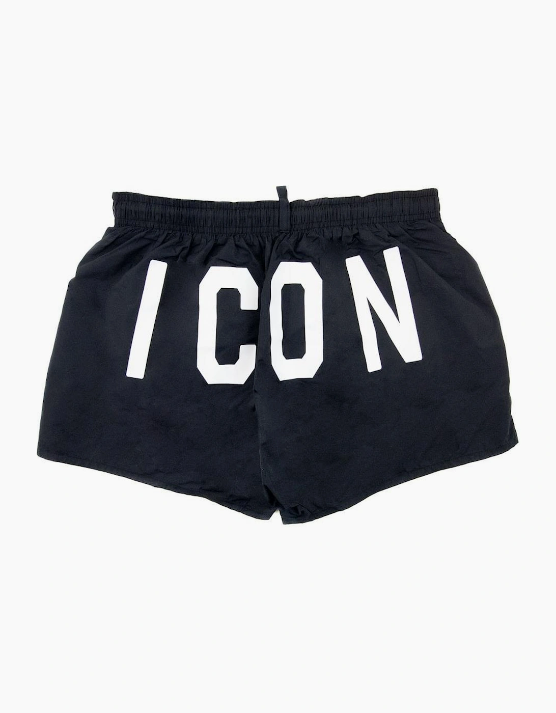 Men's Dsquared2 White Icon Logo Swim Shorts in Black - Size: 42/43/44