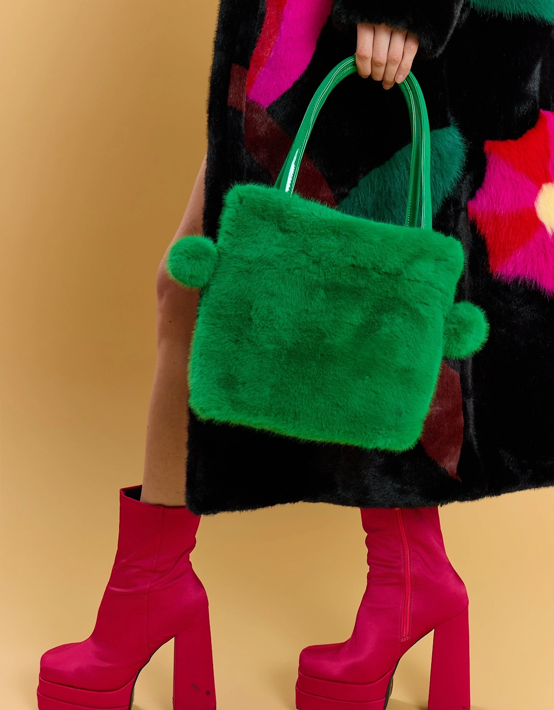 Green Faux Fur Bag, 4 of 3