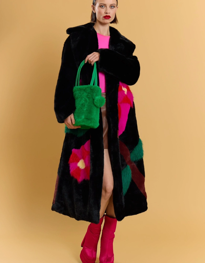 Green Faux Fur Bag
