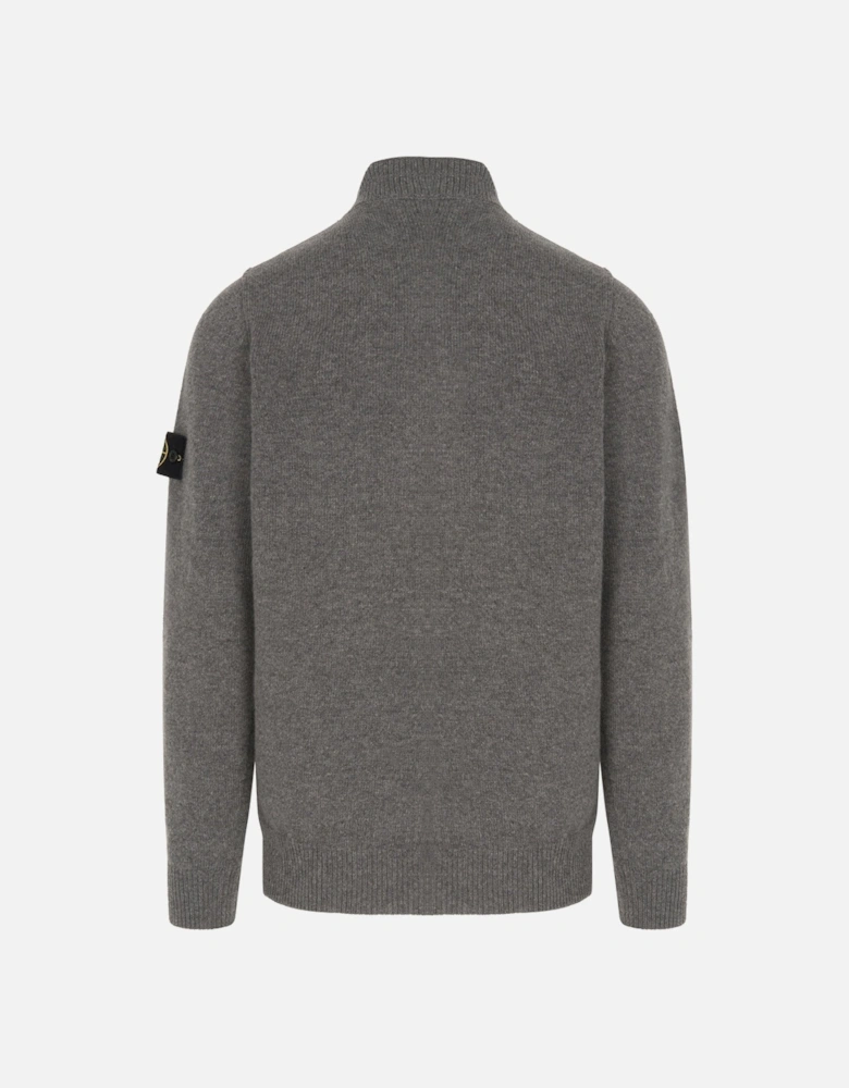 Quarter Button Sweater Grey