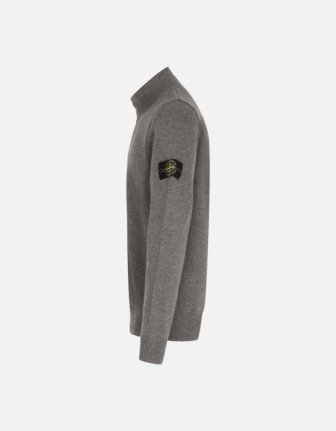 Quarter Button Sweater Grey