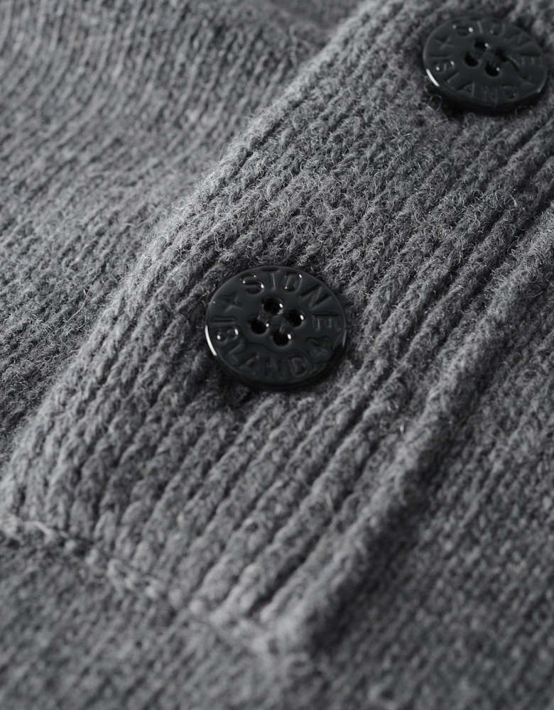Quarter Button Sweater Grey