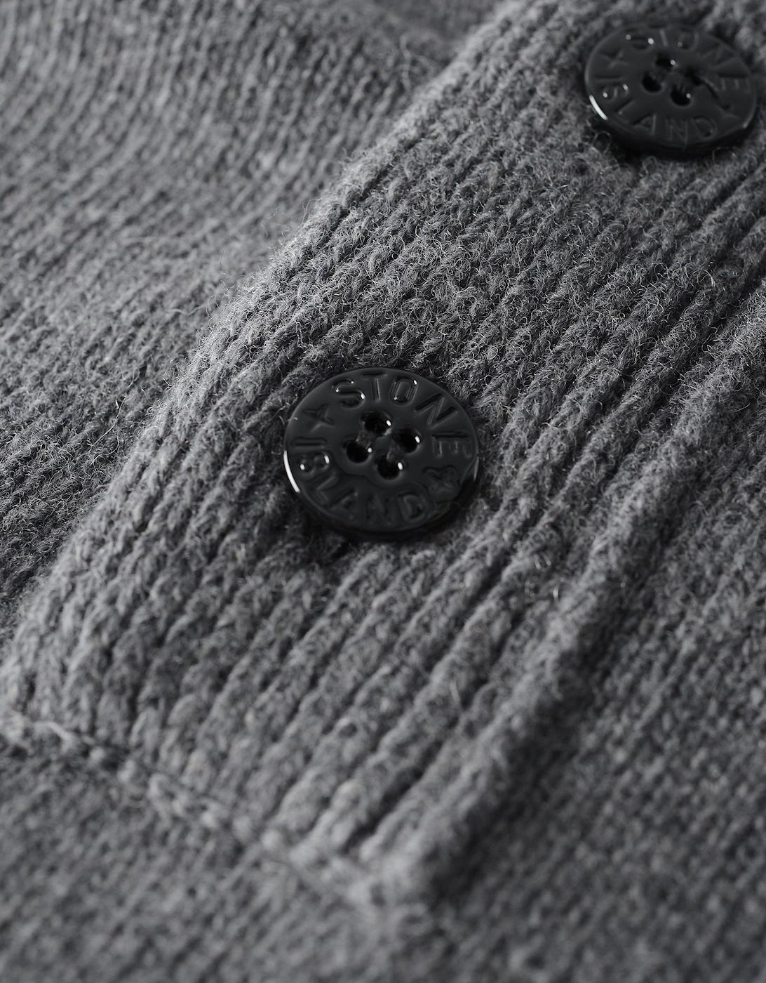 Quarter Button Sweater Grey