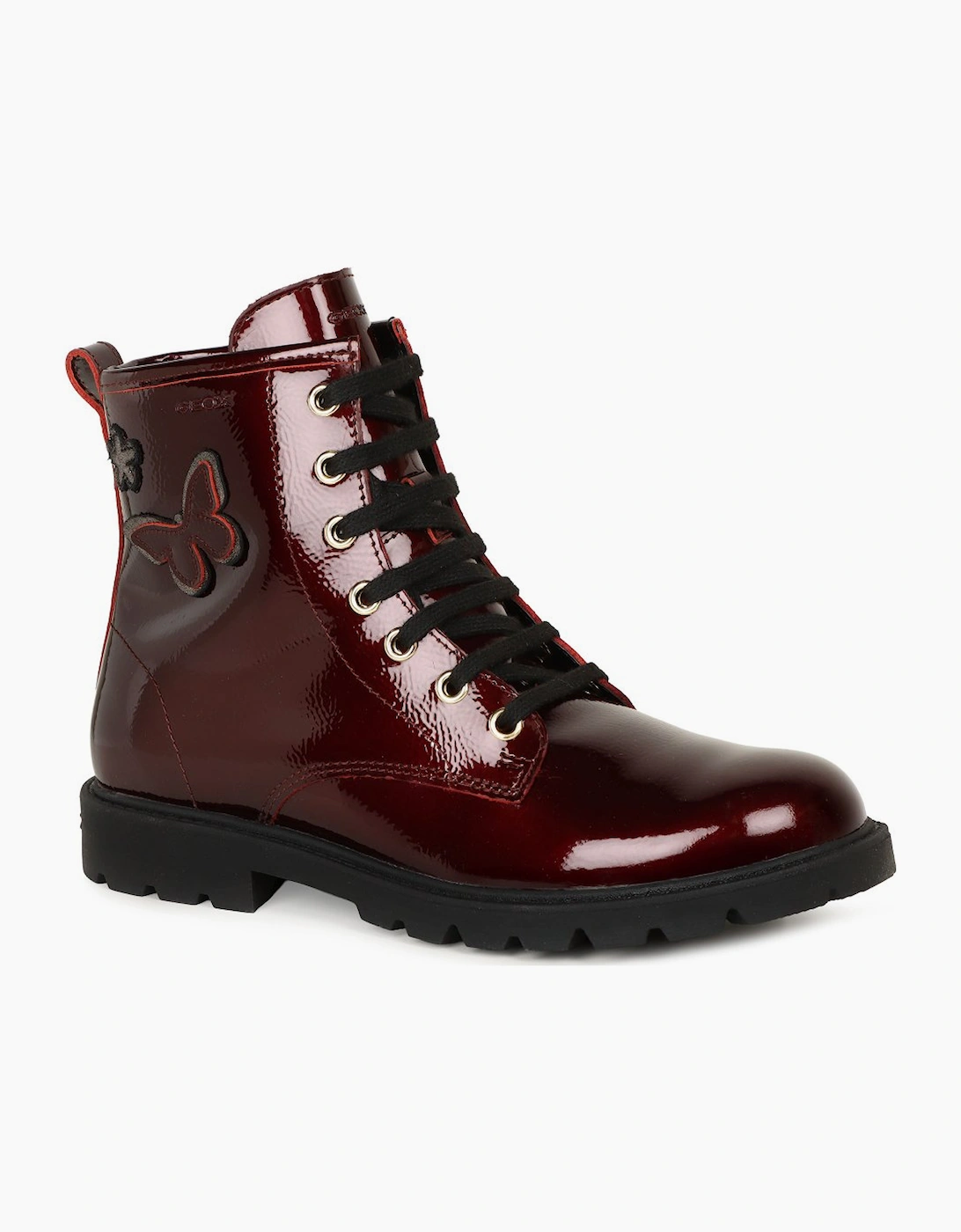 Geox Girls Red 'S Shaylax Boots  1.5 (Older)/F (Standard) Junior 1.5/34 Kids