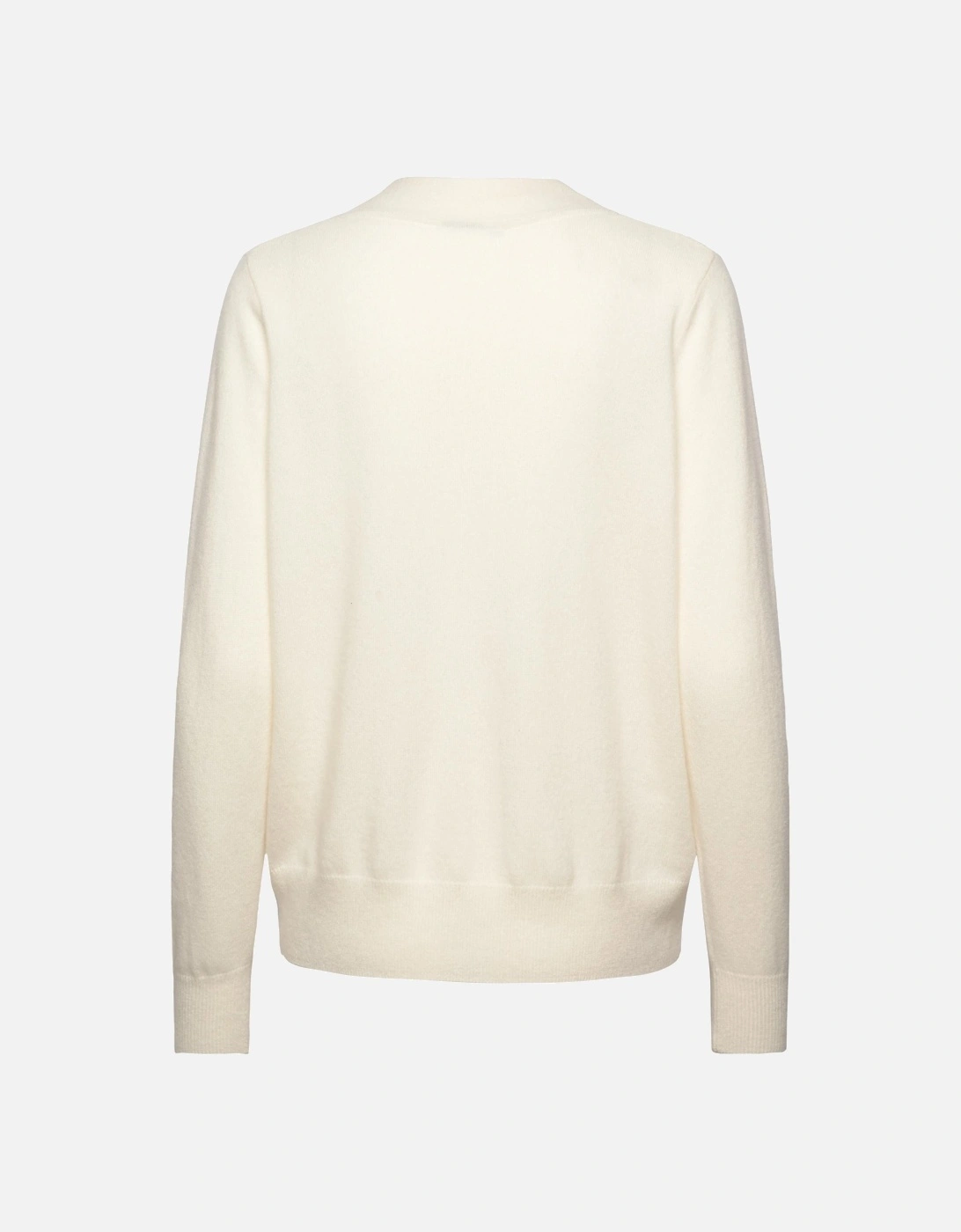 Coco cashmere long sleeve v neck in ivory