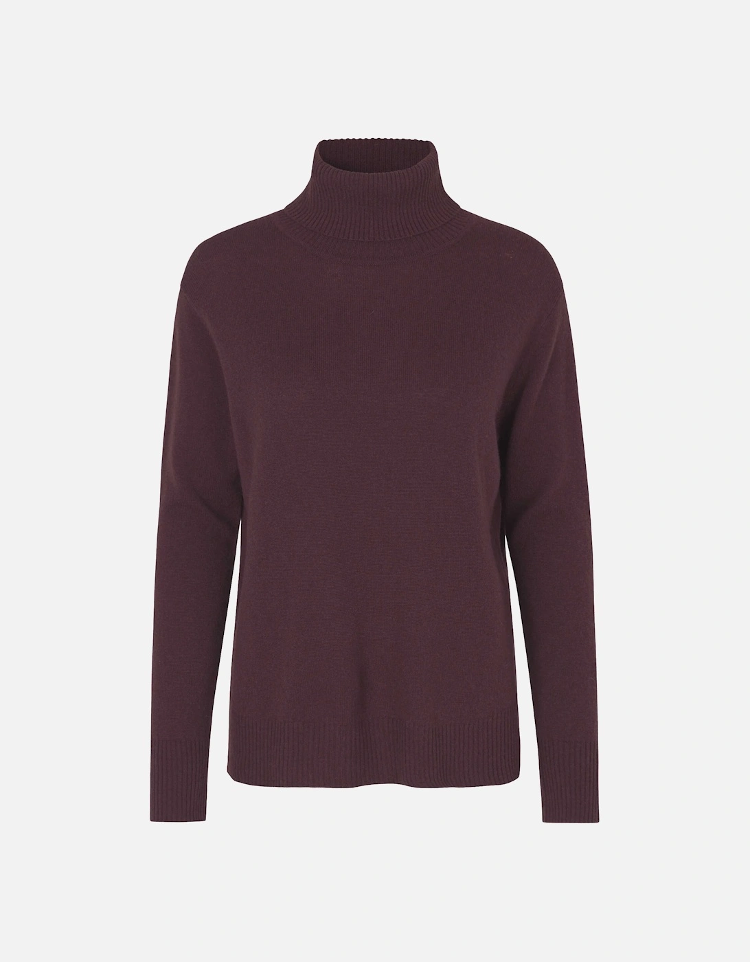 Laica cashmere roll neck jumper in fudge, 2 of 1