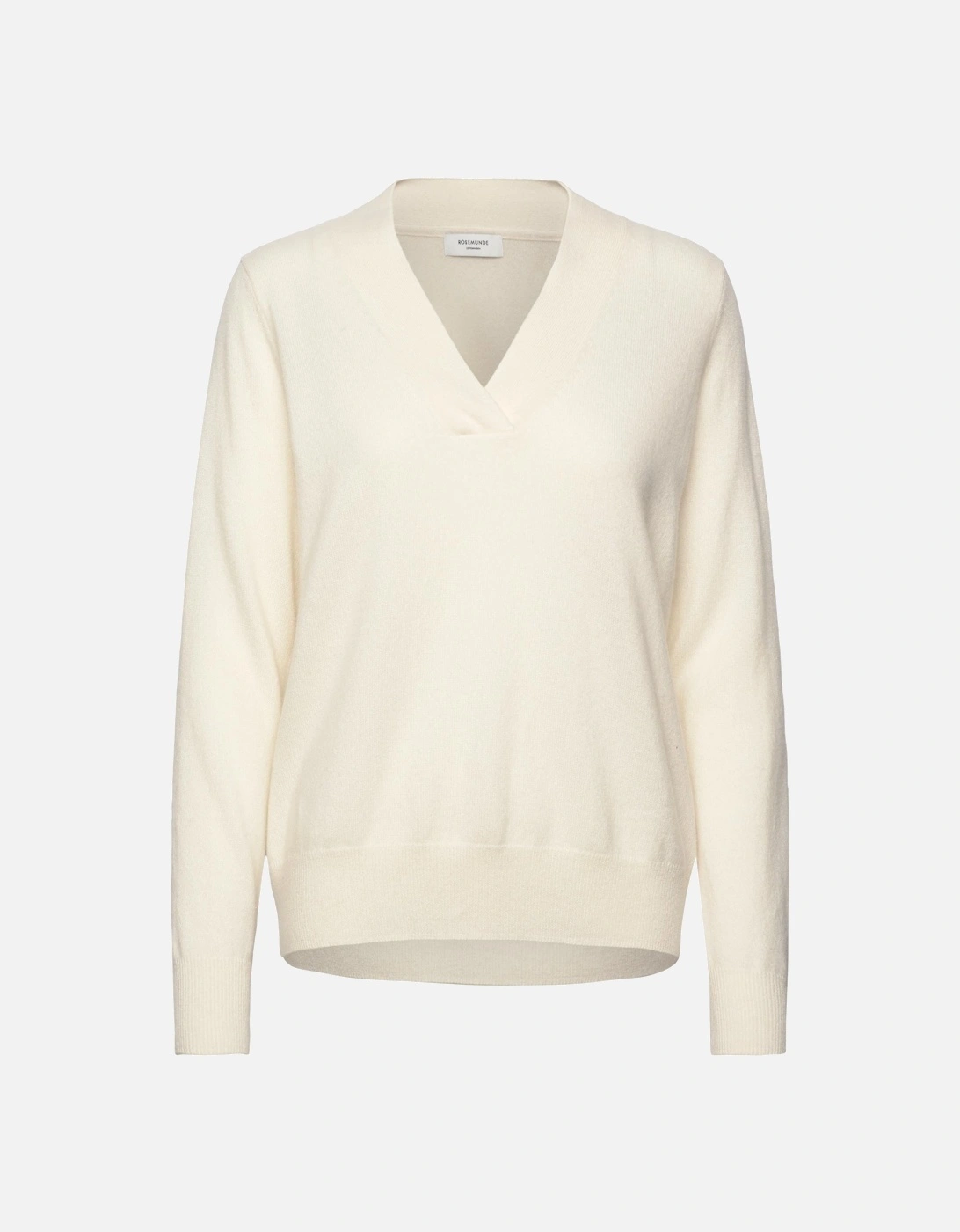Coco cashmere long sleeve v neck in ivory