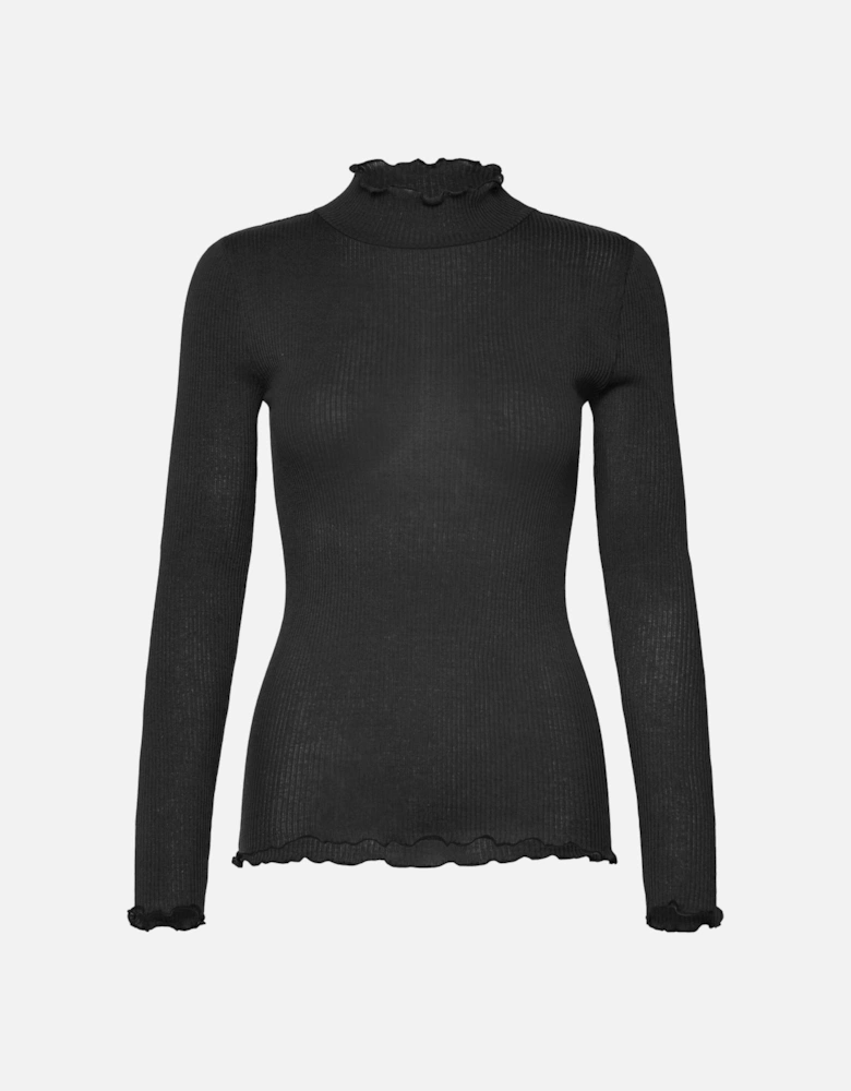 Johanne wool blend long sleeve layering top