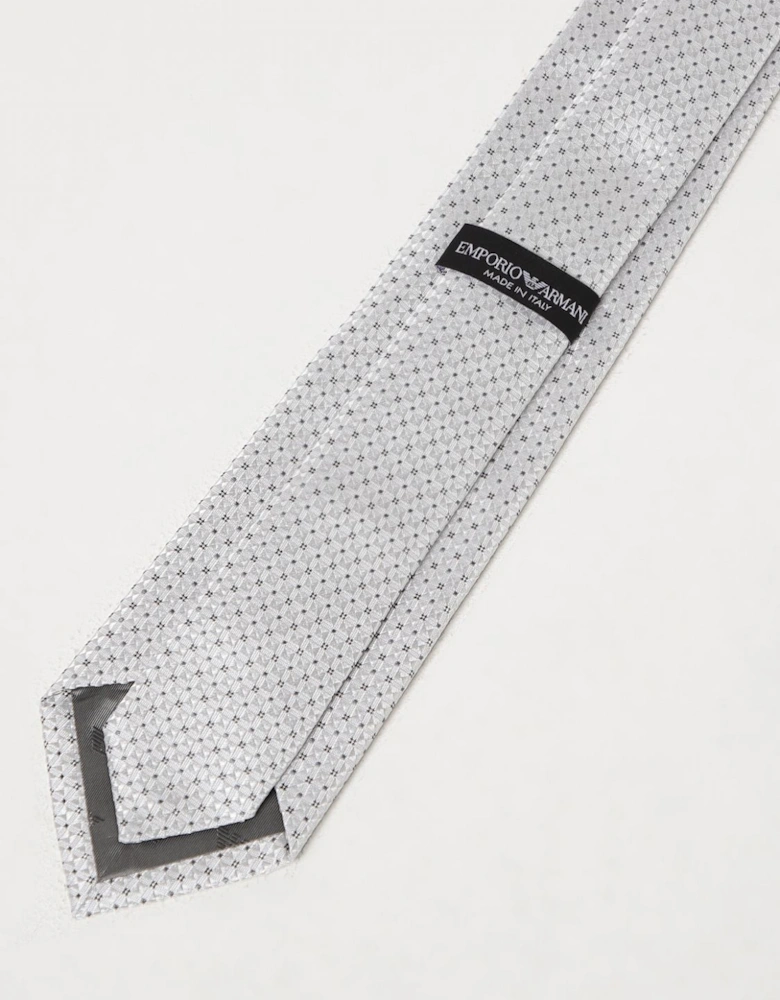 Geometric Pattern Silk Necktie