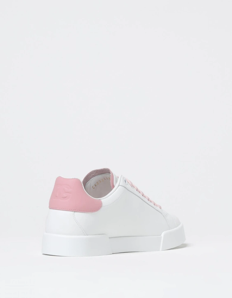 Leather Sneakers Studded Logo